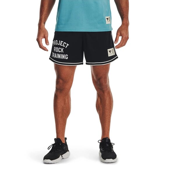 $55 UNDER ARMOUR PROJECT ROCK PENNY MESH SHORTS 1377443-001 BLACK/WHITE 2XL - Picture 3 of 9